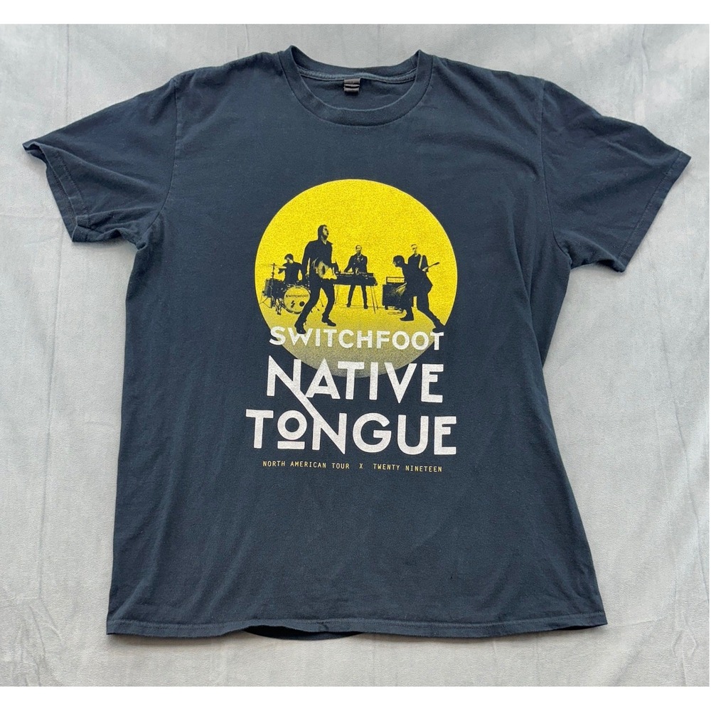 Switchfoot Native Tongue‎ North American Tour 2019 Graphic TShirt Mens XL Black